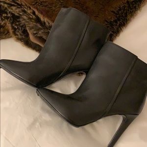 Women Common Projects leather heeled booties